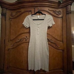 American Apparel Ribbed Henley Mini Dress